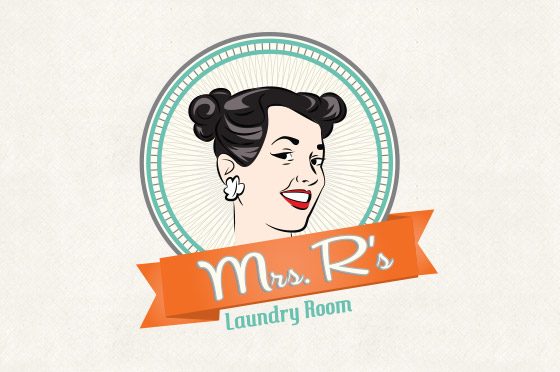 Mrs. R's laundry room wins best logo design from Kraus Marketing.