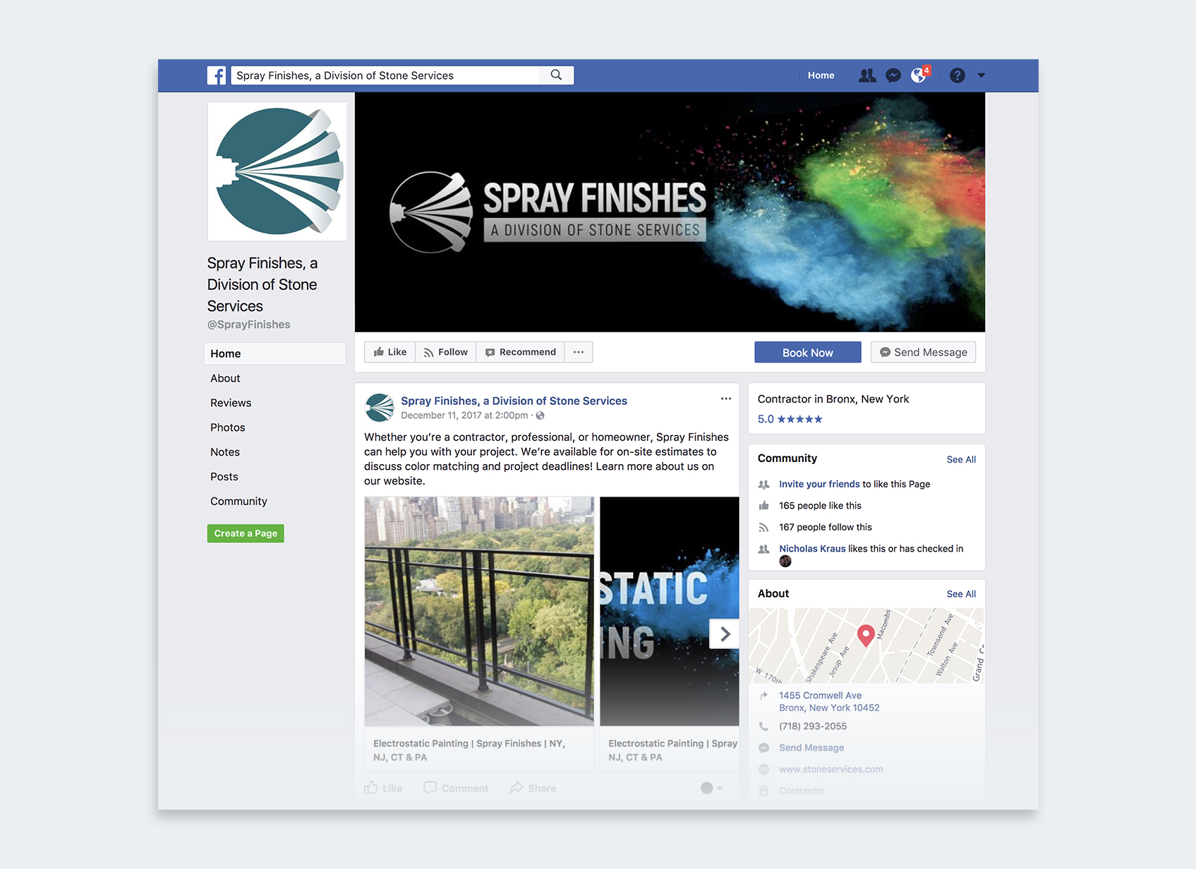 Spray Finishes Facebook Page