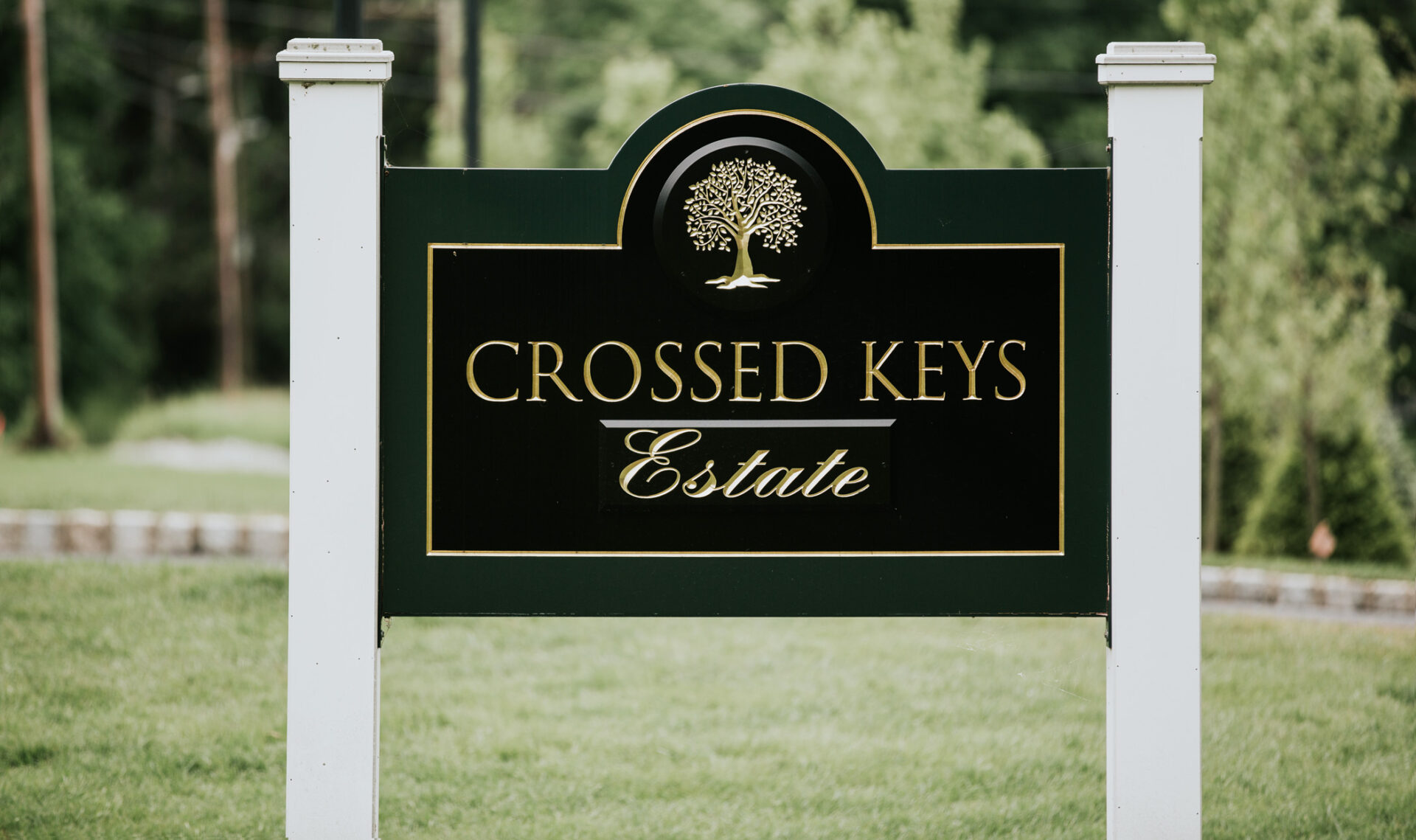 Crossed Keys Estate Sign