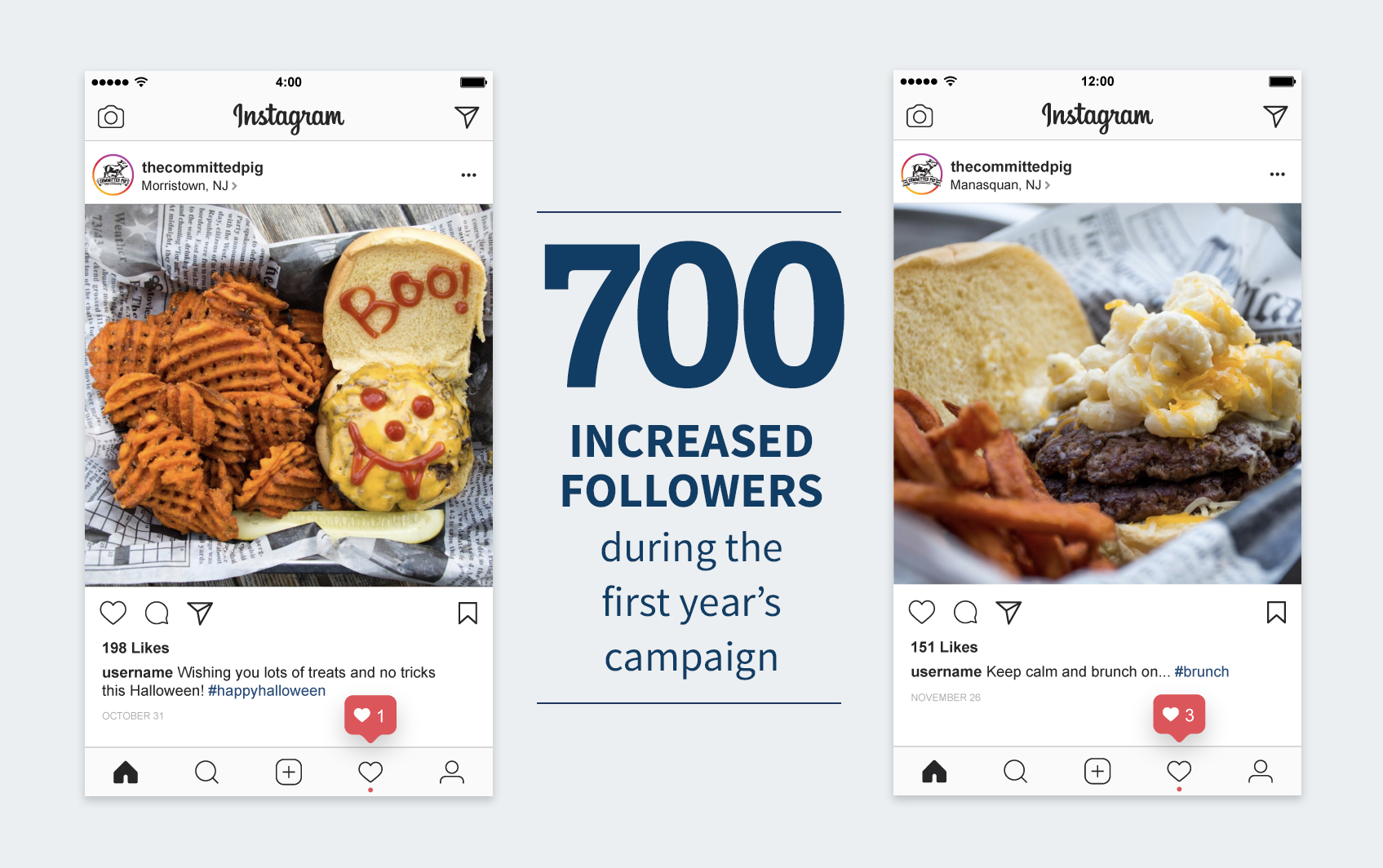 The Committed Pig Instagram Design