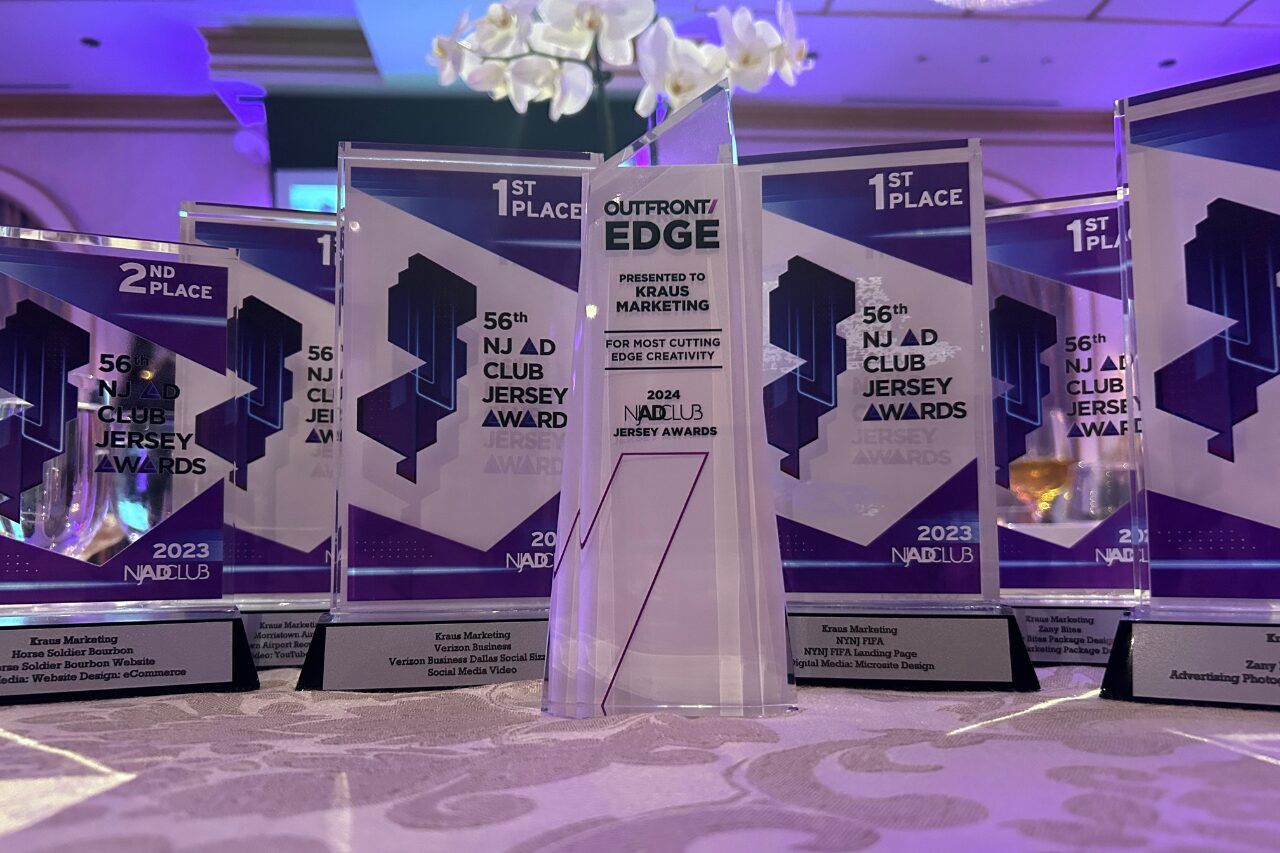 Kraus Marketing Wins Big at 56th NJ Ad Club Awards, Including the Prestigious OUTFRONT Edge Award